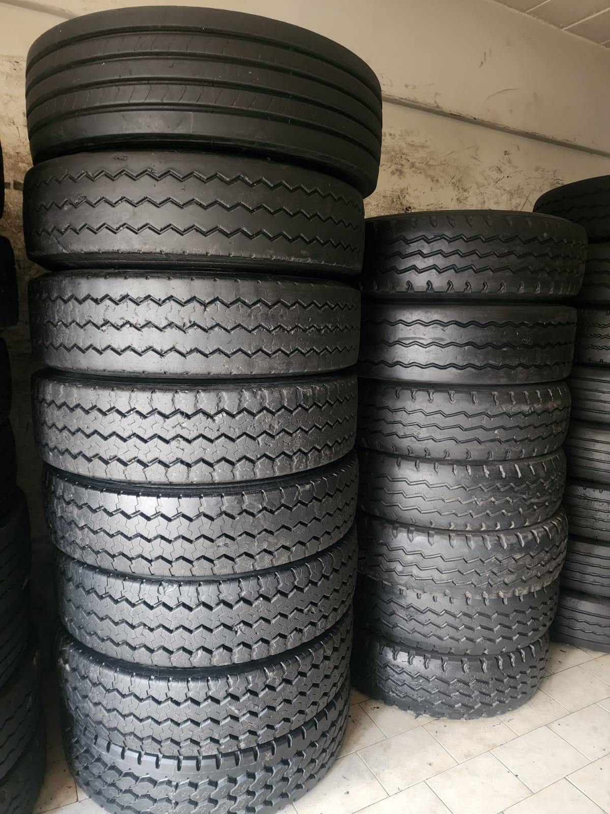 Truck tyre close-up